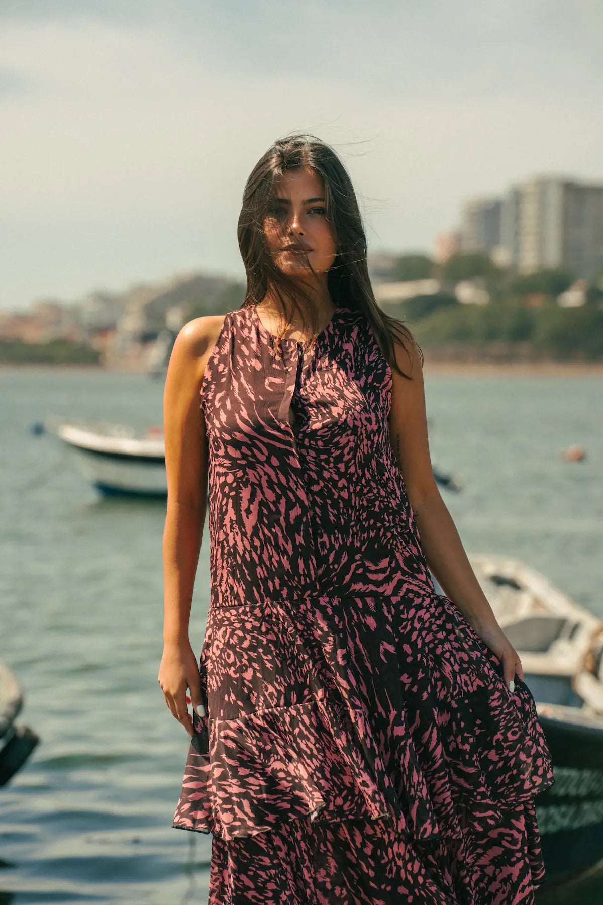 Vestido Comprido Estampado