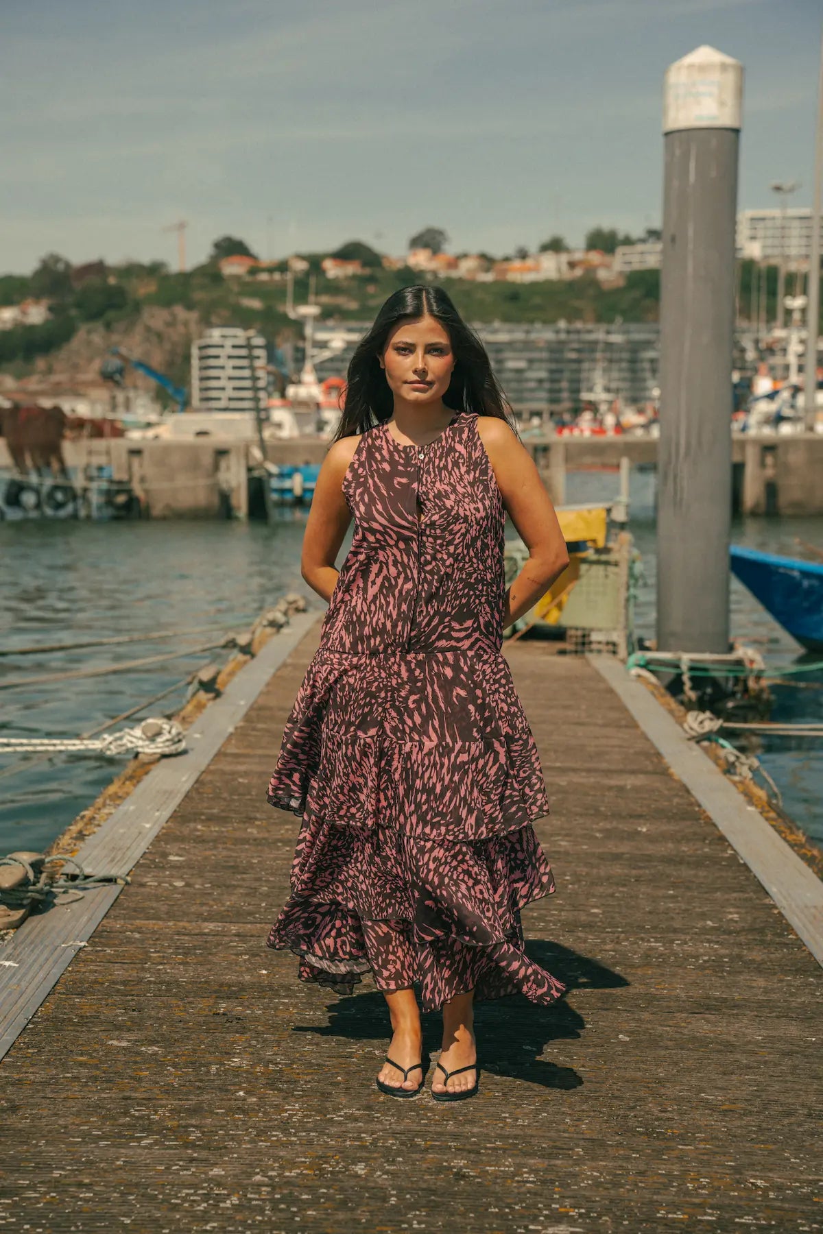 Vestido Comprido Estampado